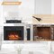 Edendirect 28'' Ventless Electric Fireplace Insert, Remote Control, Adjustable Led Flame Brightness, 750/1500W EF447B - alternate 5